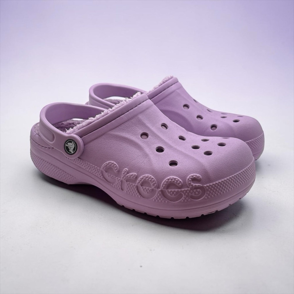 Crocs Unisex Classic Lined Clogs  Shoes Lavender Unisex Purple Slip On M/6 W/8